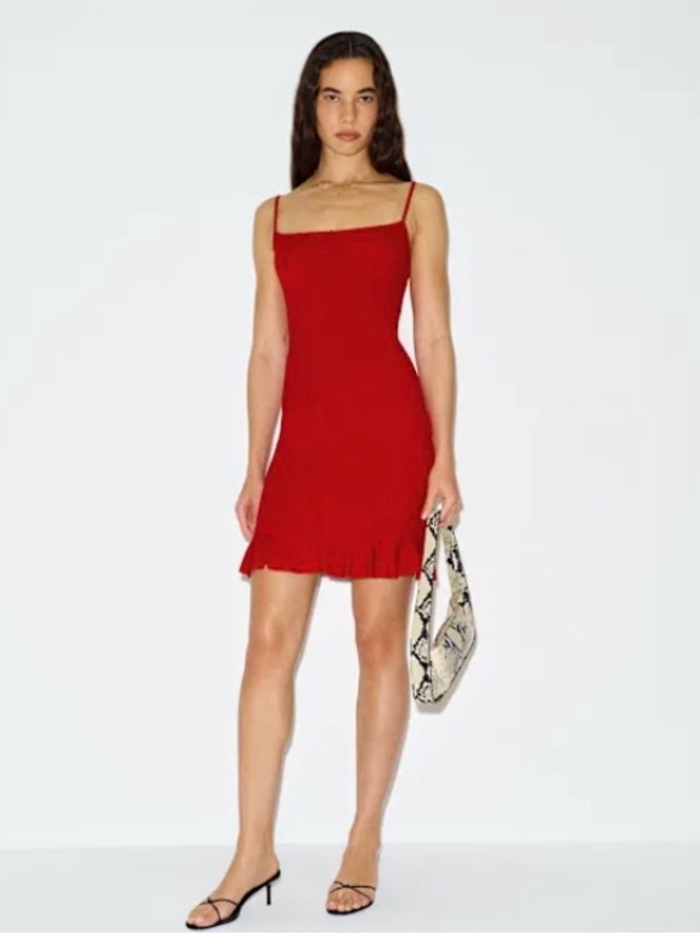 Reformation Georgina Knit Dress Red - Size XS
